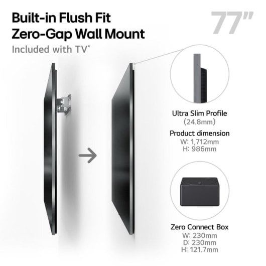 TV LG OLED evo OLED77M59LA 77" 4K Ultra HD Smart TV Zero Connect, 144Hz, Dolby Atmos