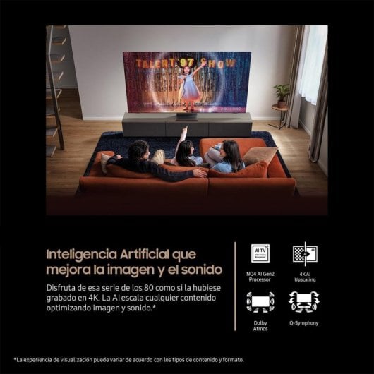 TV Samsung Neo QLED QN74F 85" 4K Smart TV Ecrã Mini LED IA WiFi Alexa Bixby AirSlim