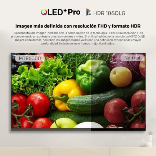 TV Metz QLED 40MQE7000Z 40" Full HD Google TV Wi-Fi Bluetooth HDR10