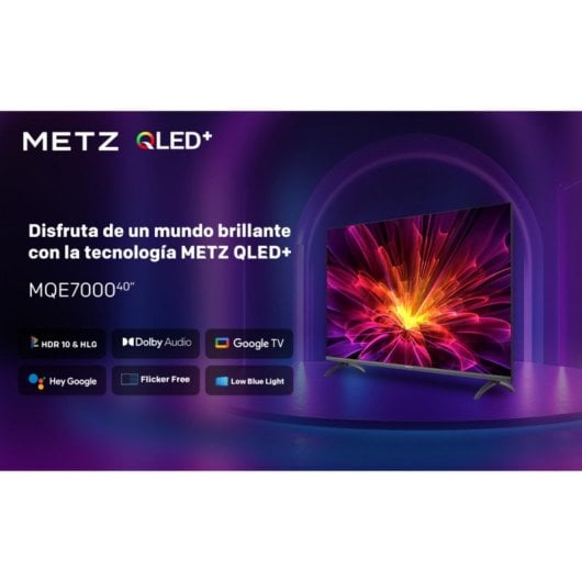 TV Metz QLED 40MQE7000Z 40" Full HD Google TV Wi-Fi Bluetooth HDR10
