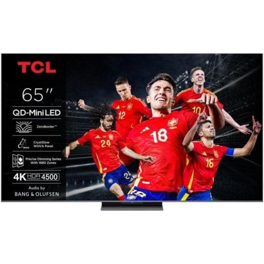TV TCL QD Mini LED 65C8K 65" 4K Ultra HD 144Hz Smart TV Google TV HDR10 Dolby Atmos