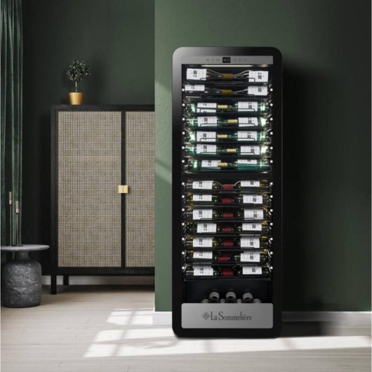 Cave à vin La Sommelière APOGEE185DZPRO 184 bouteilles double zone LED Wi-Fi Noir