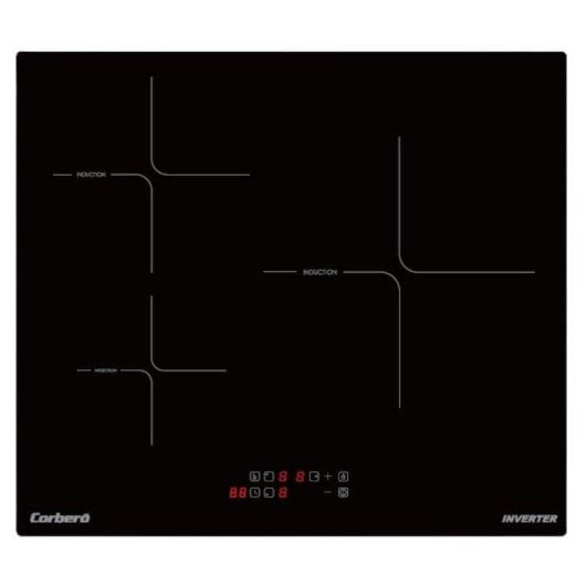 Placa Corberó CCIM3362 Indução 3 Zonas 60 cm Vidro Preto Integrada Booster
