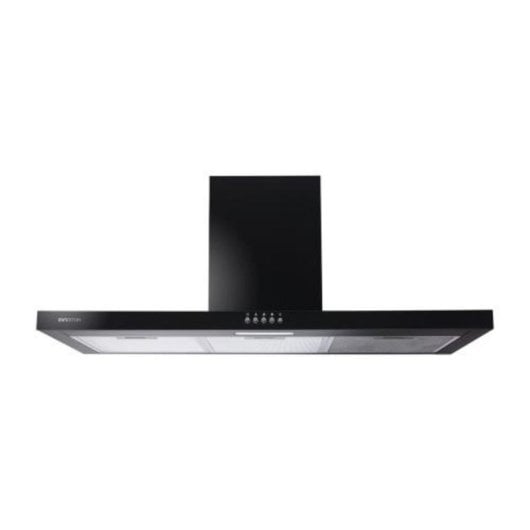 Campana extractora T-Invertida Decorativa 90cm Extração 400 m3/h LED Preto