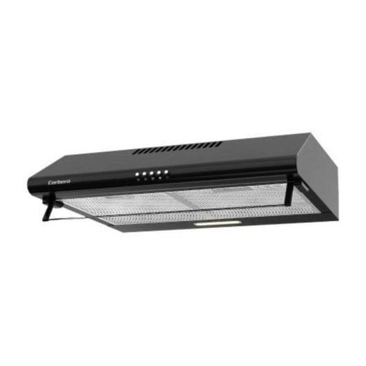 Campana extractora Negro En pared 60cm 3 velocidades 2 motores LED válvula antirretorno
