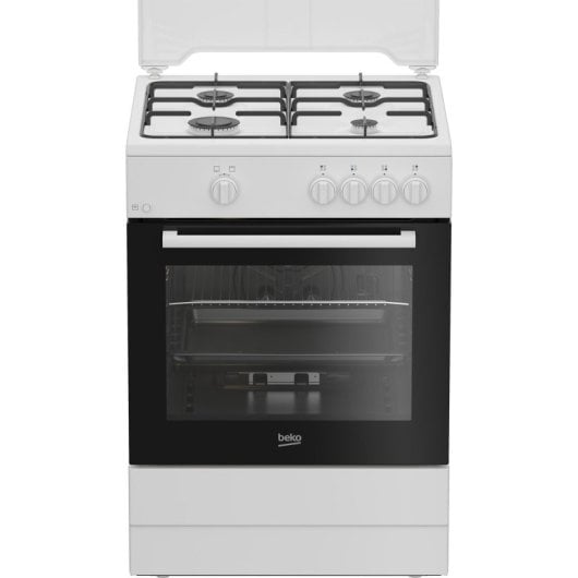 Cocina independiente Beko FBG62000WL 4 zonas gas horno eléctrico 64L blanca