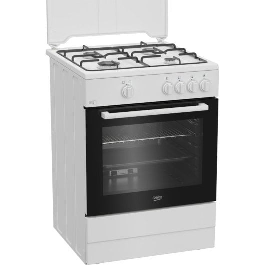 Cocina independiente Beko FBG62000WL 4 zonas gas horno eléctrico 64L blanca