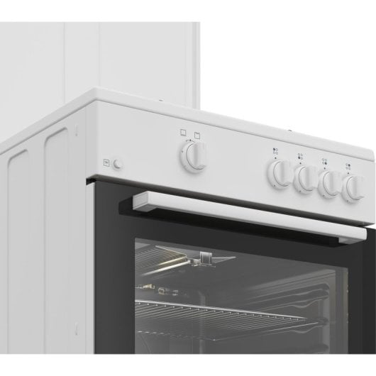 Cocina independiente Beko FBG62000WL 4 zonas gas horno eléctrico 64L blanca