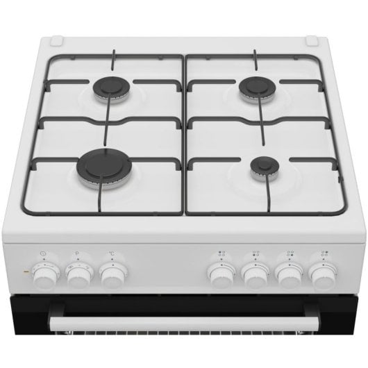 Cocina Beko FBE62120WD Mixta 4 fuegos gas, horno eléctrico 66L A Blanca