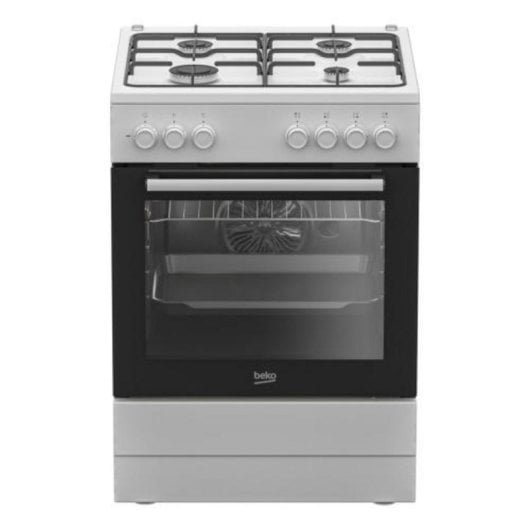 Cocina Beko FBE62120WD Mixta 4 fuegos gas, horno eléctrico 66L A Blanca