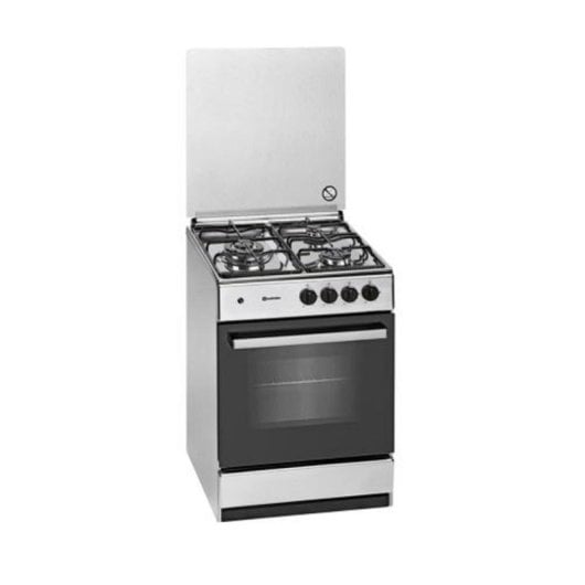 Cocina mixta gas y horno eléctrico Libre Instalación Acero inoxidable 3 Fuegos 59 l
