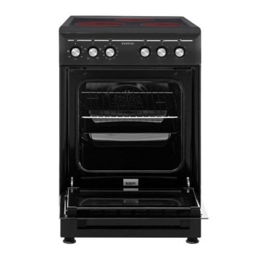 Cocina vitrocerámica Negra 3 zonas horno eléctrico potencia 5915 W 43 L
