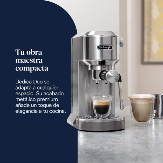 Cafetera Espresso De'Longhi Dedica Duo EC890.M 1,1 L 15 bars avec mousseur à lait