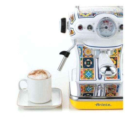 Cafetera Manuelle Ariete 1389/1P 0,9 L 15 bars avec mousseur à lait et arrêt auto