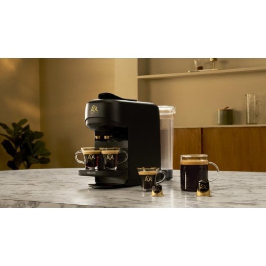 Cafetière à capsules automatique L'OR LM9512/20 1L 19 bars double tasse programmes 30 boissons