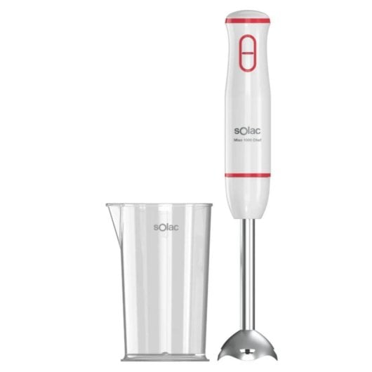 Mixeur plongeant Solac Mixo 1000 1000W Rouge Blanc 2 vitesses Turbo Accessoires
