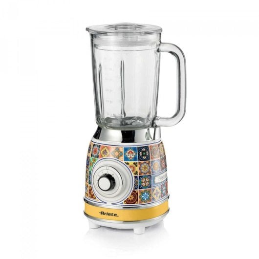 Liquidificadora Ariete 0583/0P 1,5L 1000W Vidro Amarelo 4 velocidades Picador de gelo