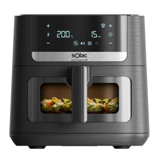 Airfryer Solac FA1801 Elegance E80 8L 1800W Venster Dubbele Verwarming