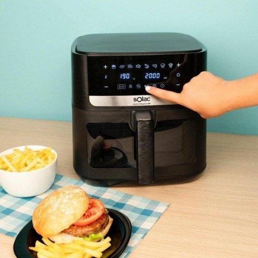 Airfryer Solac FA1801 Elegance E80 8L 1800W Venster Dubbele Verwarming