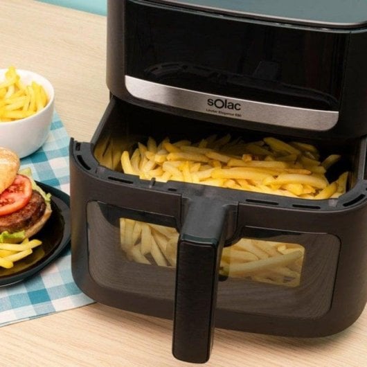 Fritadeira de Ar Solac FA1801 Elegance E80 8L 1800W Janela Double Heating