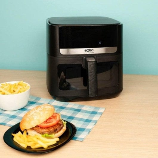 Fritadeira de Ar Solac FA1801 Elegance E80 8L 1800W Janela Double Heating