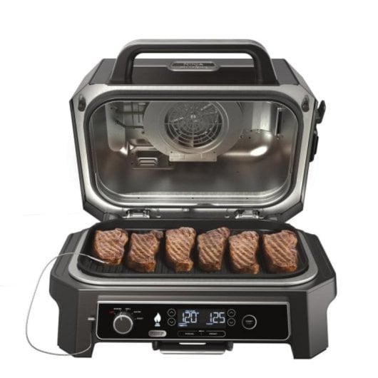 Parrilla eléctrica Ninja OG850EU 1700 W ahumador sensor integrado 45x29 cm