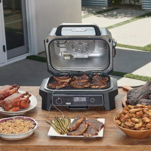 Parrilla eléctrica Ninja OG850EU 1700 W ahumador sensor integrado 45x29 cm