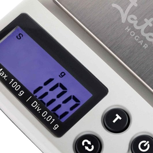 Báscula electrónica cocina Jata HBAL1774 0,1 kg 0,01 g acero inoxidable LED blanca