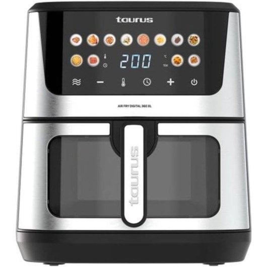 Freidora de aire QUO 8L 2100W digital doble resistencia Inox Core cuba extraíble