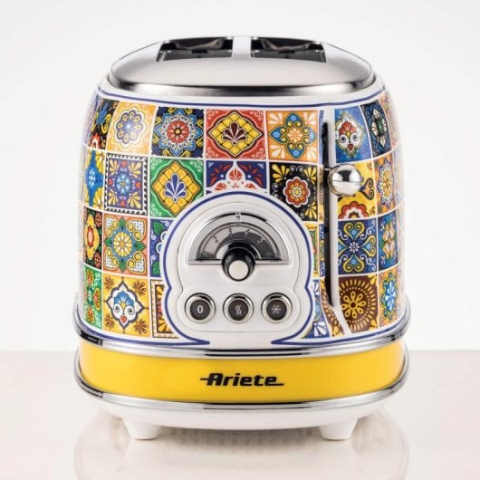 Toaster Ariete 0155/1P 2 Scheiben 815 W Metall Multicolor Gelb Retro-Design