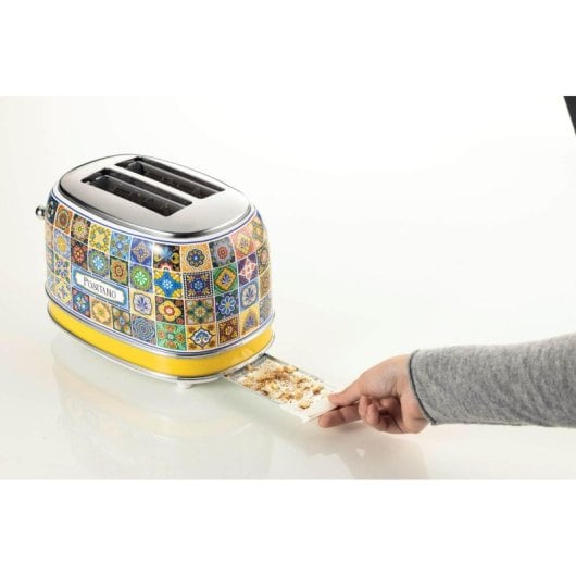 Toaster Ariete 0155/1P 2 Scheiben 815 W Metall Multicolor Gelb Retro-Design