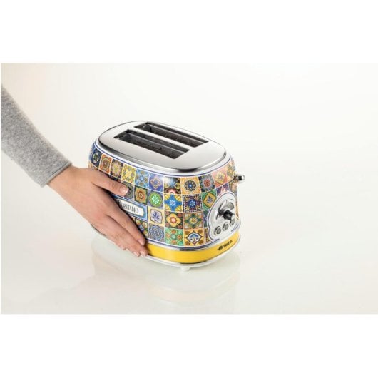 Toaster Ariete 0155/1P 2 Scheiben 815 W Metall Multicolor Gelb Retro-Design