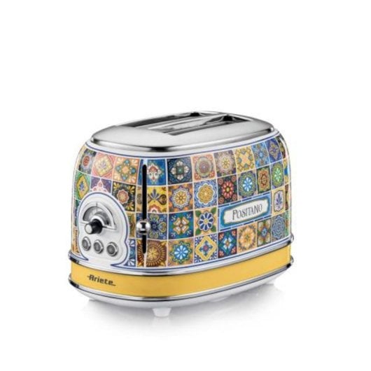 Toaster Ariete 0155/1P 2 Scheiben 815 W Metall Multicolor Gelb Retro-Design
