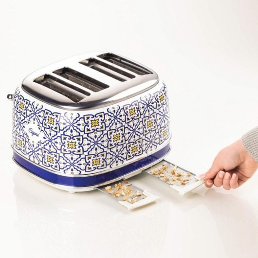 Torradeira Ariete 0156/0C 4 Fatias Azul Controlo Regulável 1630W Carcaça Fria