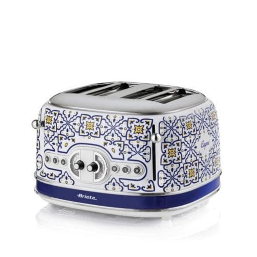 Torradeira Ariete 0156/0C 4 Fatias Azul Controlo Regulável 1630W Carcaça Fria