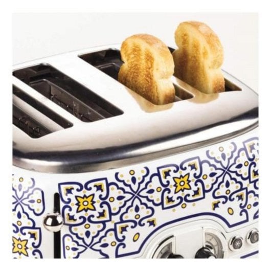 Torradeira Ariete 0156/0C 4 Fatias Azul Controlo Regulável 1630W Carcaça Fria