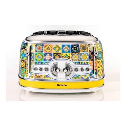 Toaster Ariete 0156/0P 4 Scheiben Gelb 1630 W Vintage Design Metallgehäuse