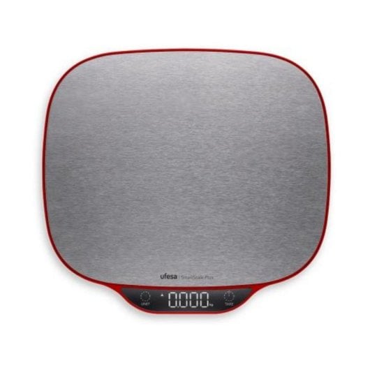 Báscula de cocina acero inoxidable gris 15 kg apagado automático función tara profesional