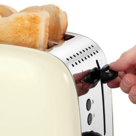 Tostadora Russell Hobbs 26551-56 2 rebanadas 1600 W crema y plata acero inoxidable