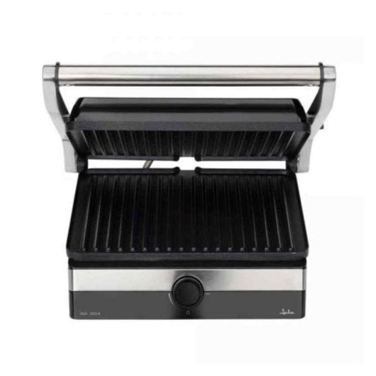 Sandwichera Eléctrica Inoxidable 2000W 4 Sandwiches Placa Antiadherente y Bandeja Extraíble