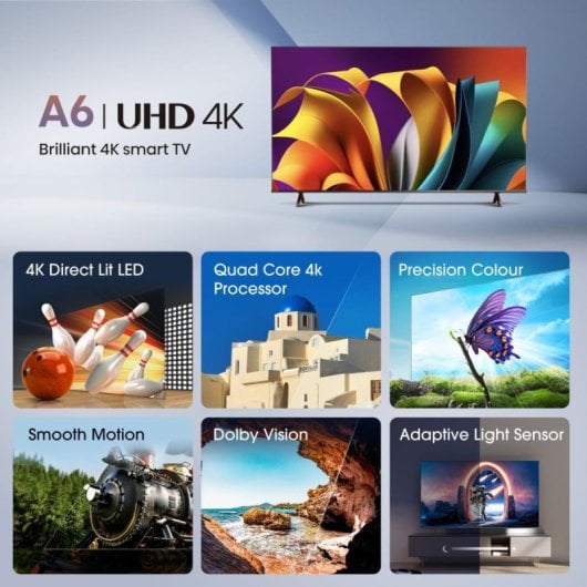 TV Hisense LED 43E6NT 43" 4K Smart TV Dolby Vision Bluetooth Wi-Fi HDR10+