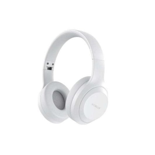 Auriculares Celly Wavebeat WH inalámbricos Bluetooth para llamadas y música con micrófono, color blanco