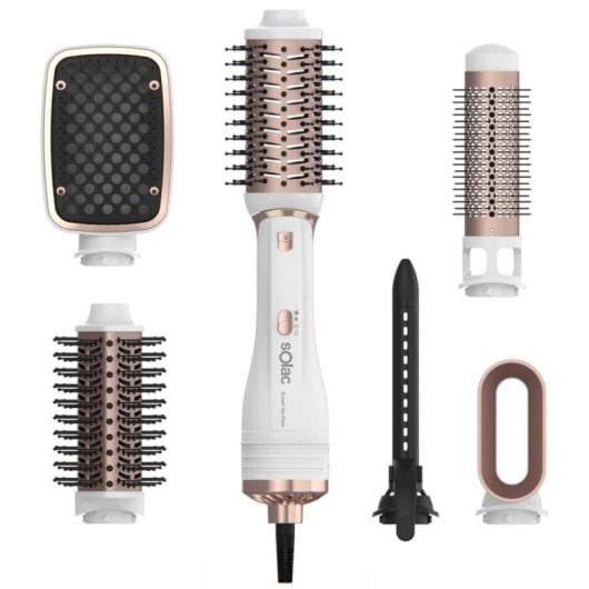 Hairstyling-Set Solac Expert Ion Flow 1200W 6-in-1 Ionentechnologie Gold Weiss