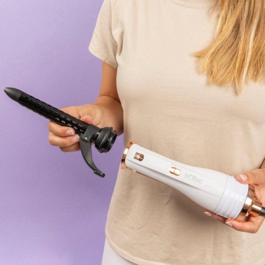 Moldeador de pelo Solac Expert Ion Flow 1200W 6 en 1 Ionizador Oro Blanco