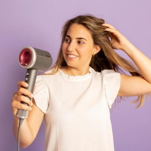 Sèche-cheveux Ionique Professionnel Solac Blast Ionic 1600 Digital 1600W 4 Températures 3 Vitesses Accessoires Gris