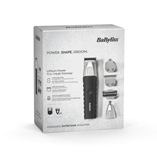 Recortadora multifunción BaByliss MT812E 11 en 1 sin cable acero inoxidable