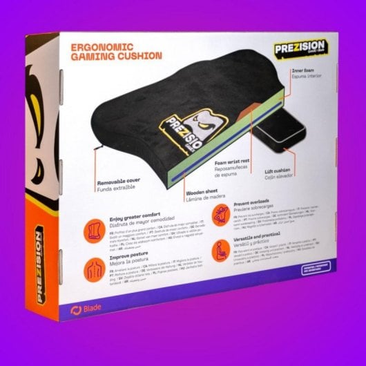 Cojín ergonómico Blade Gaming Prezision Ergonomic Gaming Cushion con ajuste en altura