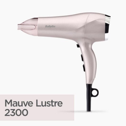 Secador de pelo BaByliss Mauve Lustre 2300W función iónica aire frío rosa claro
