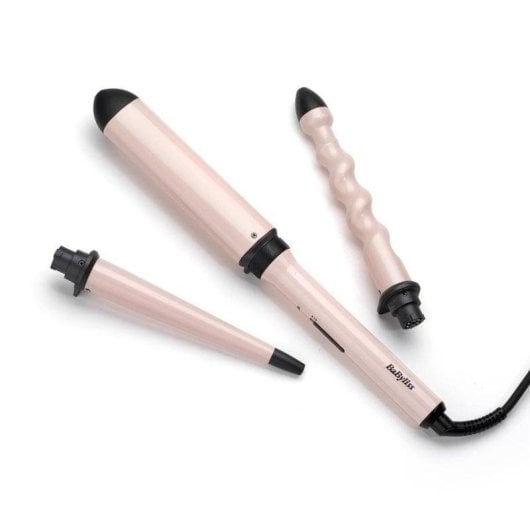 Lockenstab BaByliss Curl & Wave Trio Keramik 180–210°C 2 Einstellungen 3 Köpfe Rosa