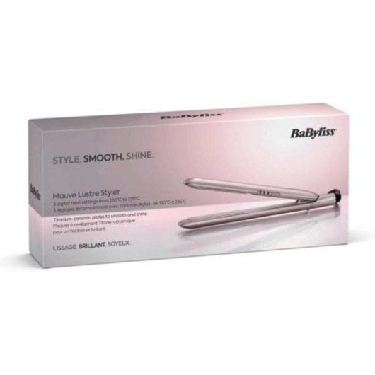 Prancha BaByliss ST516E Cerâmica Titânio 235°C Lavanda 3 Temperaturas Cabo Giratório